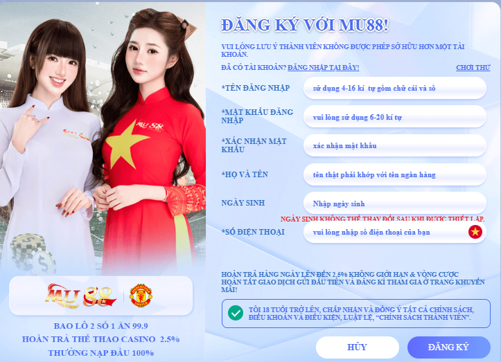 Hướng dẫn đăng ký MU88 chi tiết từng bước